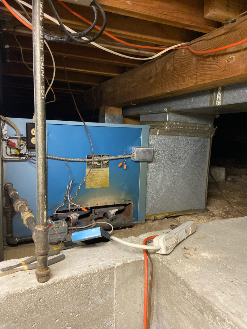 Old Furnace In Crawlspace Boise Bench Idaho
